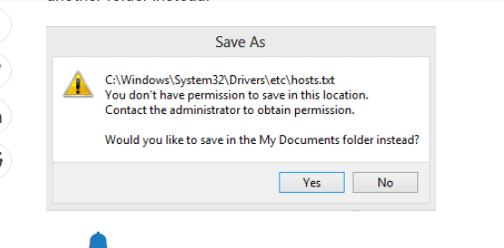 If you don’t have permission to save in file.