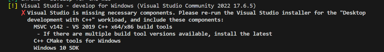 Flutter Error Visual Studio Is Missing Necessary Components Devops Flutter Error Visual Studio Is Missing Necessary Components Devops