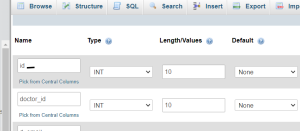 mysql error 1072 key column doesn t exist in table